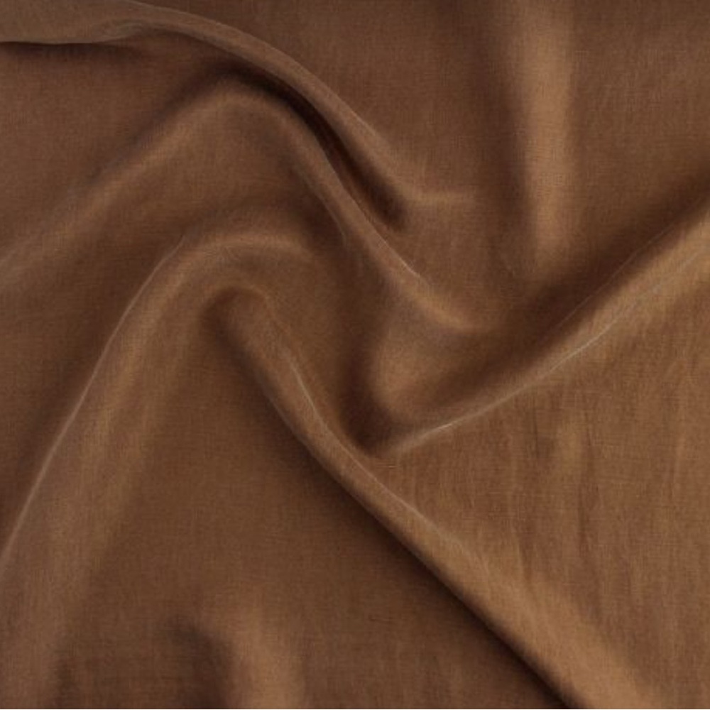 Cupro, Linen & Tencel Fabric in Caramel from Blackbird Fabrics - 2.5m